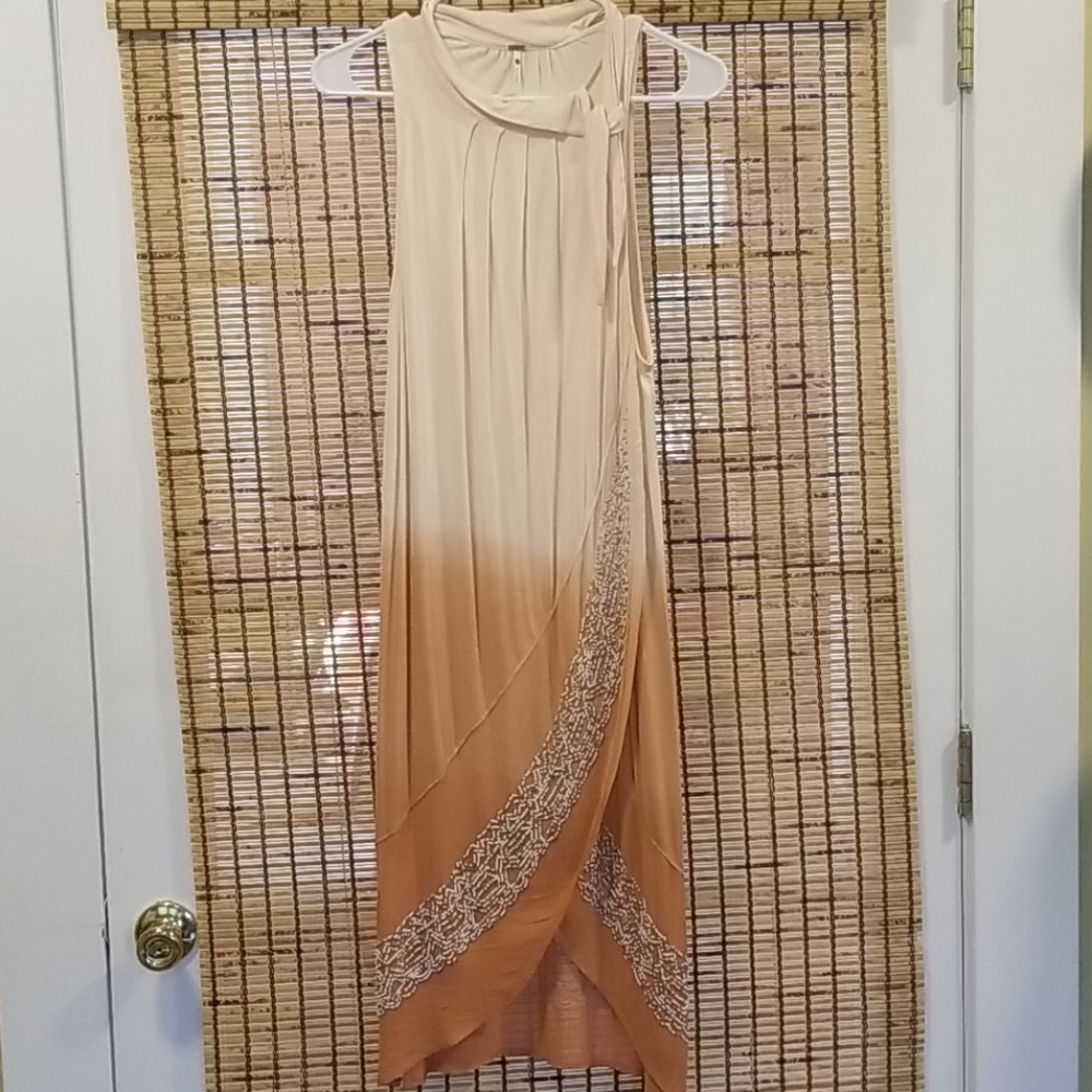 NEW Free People Beaded Ombre Tunic Dress